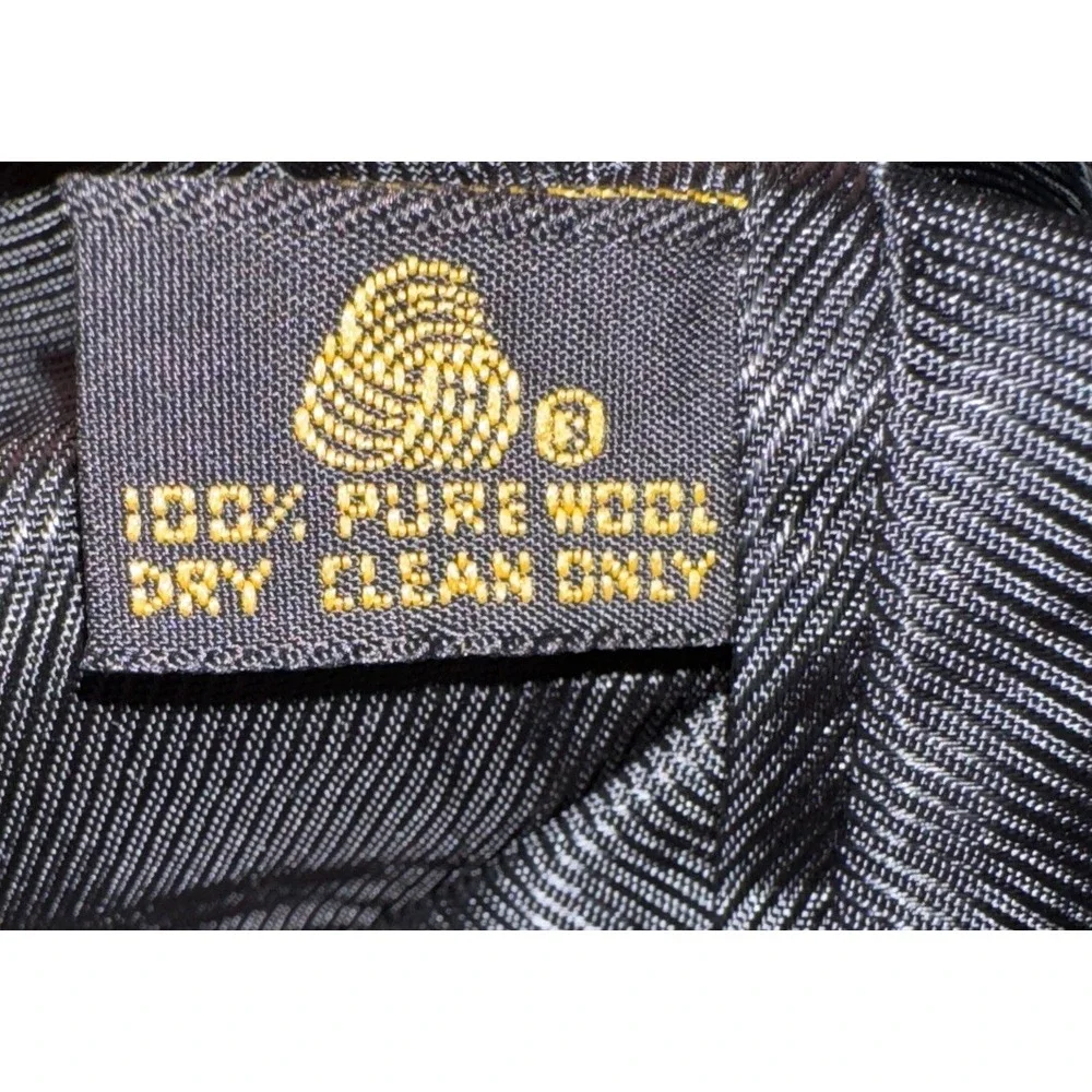 Vtg Bill Blass Wool Sports Coat Black Label  Kaufmann's Jacket Navy Men's 43 R
